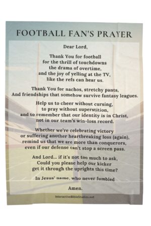 Football Fan's Prayer Velveteen Plush Blanket (50"x 60")