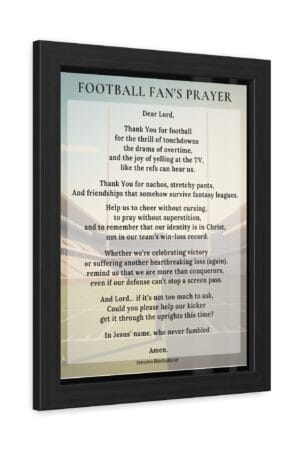 Football Fan's Prayer Framed Poster (12X16)