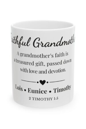 Personalized Names | Christian Mug for Grandma | Faithful Grandmother Gift | 2 Timothy 1:5 Scripture Mug |