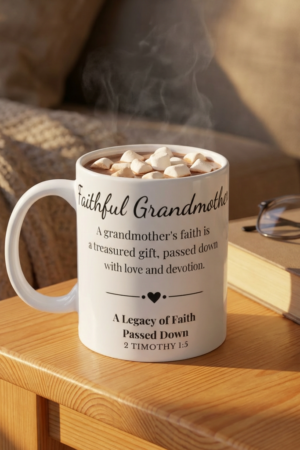 Faithful Grandmother Mug | Scripture 2 Timothy 1:5, Legacy of Faith Quote