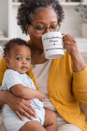 A Grandmother’s Prayers Still Cover Generations – Christian Mug for Grandma