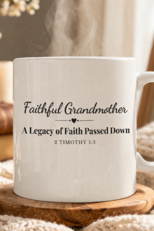 Faithful Grandmother Mug | A Legacy of Faith Passed Down | 2 Timothy 1 5 Gift for Grandma | Mothers Day Mug